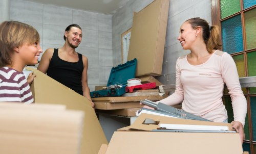 Boxes and furniture prepared for a transparent Battersea moving quote