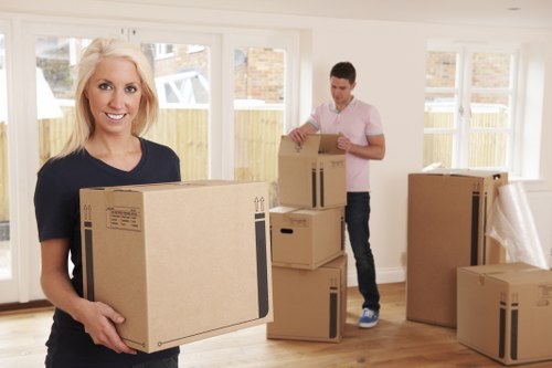 Office removals in Battersea planning and packing scene
