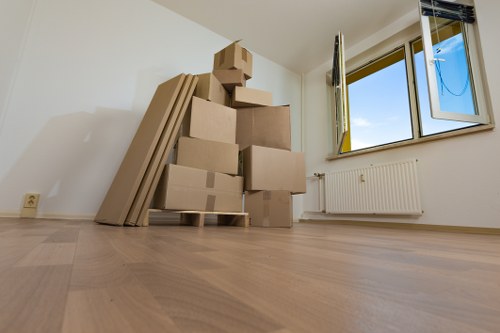 Packed moving van ready for a Battersea home removal