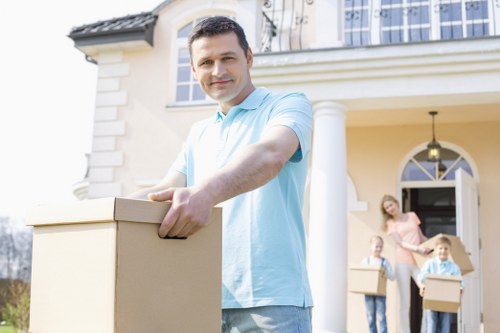 Skilled Battersea movers handling household items with care