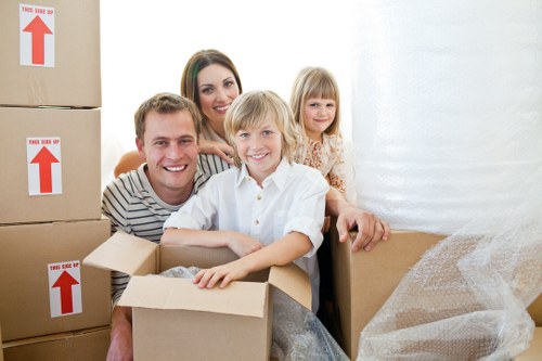 Organised flat removal service in a Battersea London street